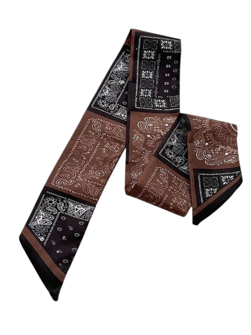 NWT Twilly Scarf Set Five 5 Paisley Floral Bandana Silky Bag Charm Hair Twillies